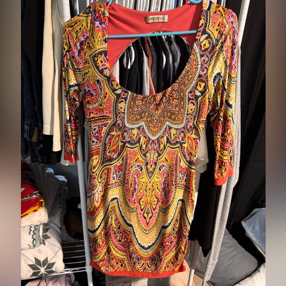 Arden B Multicolor Backless Dress - Picture 1 of 2